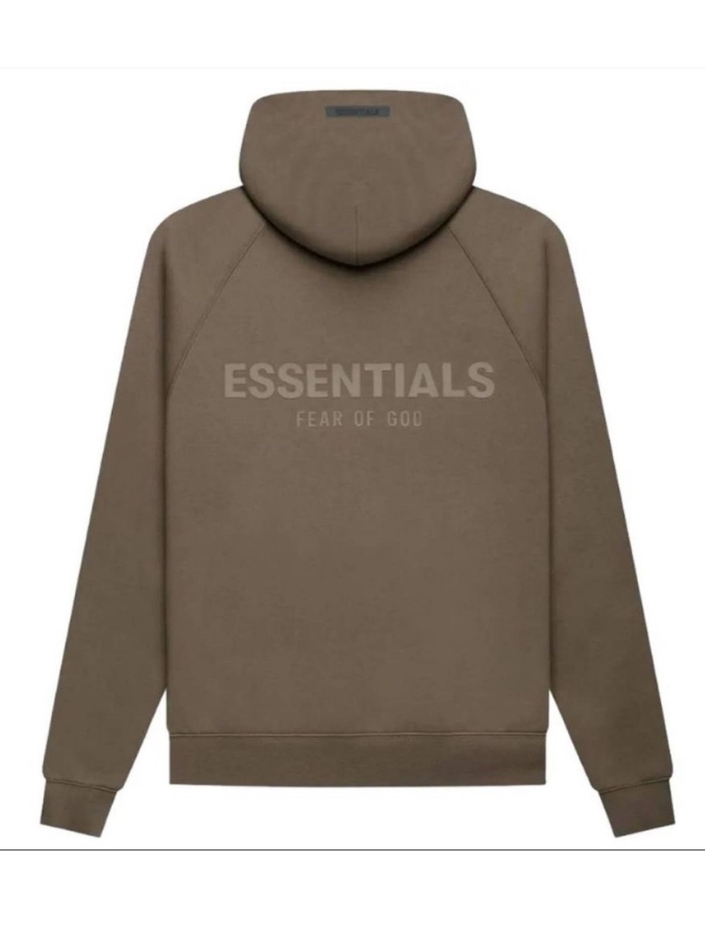 ESSENTIALS Fear of God logo oversized hoodie top sweatshirt wheat